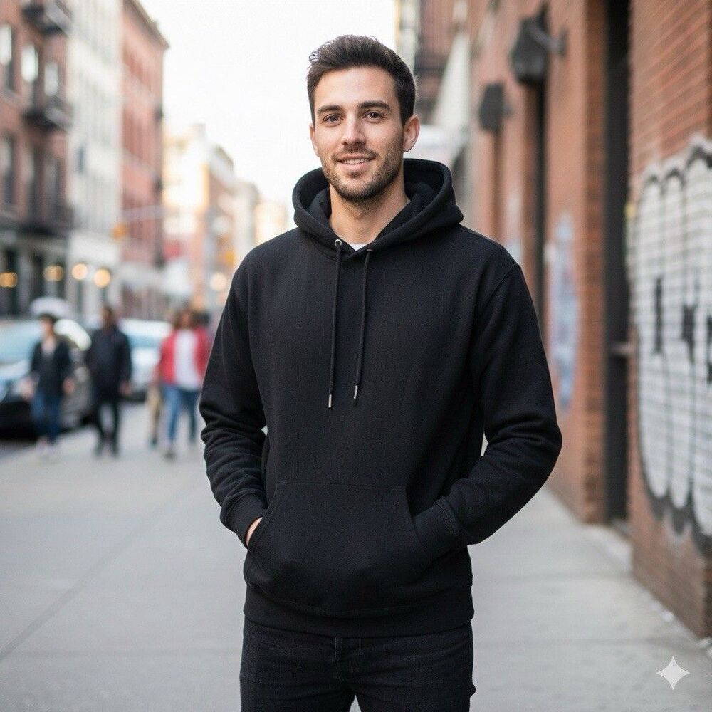 Maison Article Minimalist Hoodie Heavy Weight Premium Pullover Men L Sweatshirt
